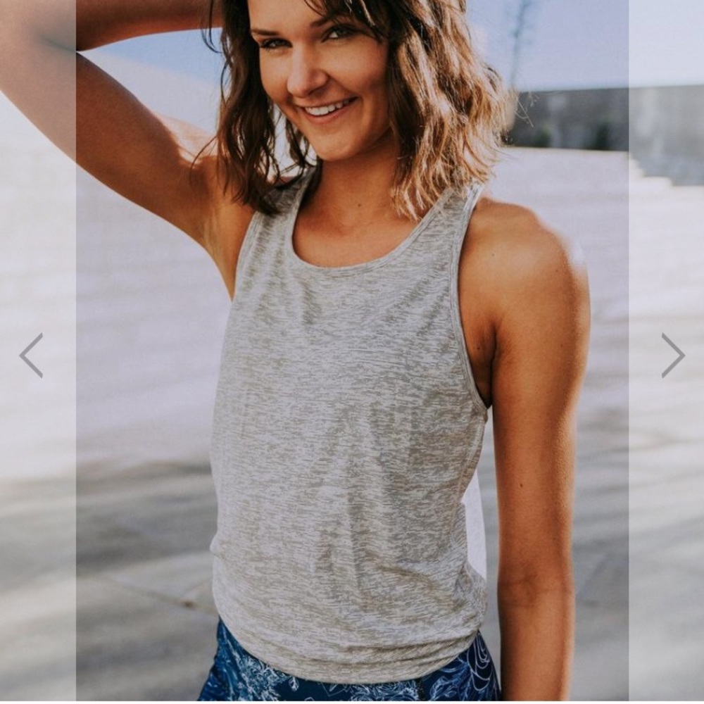 Senita Tie-Back Tank Gray Size Small